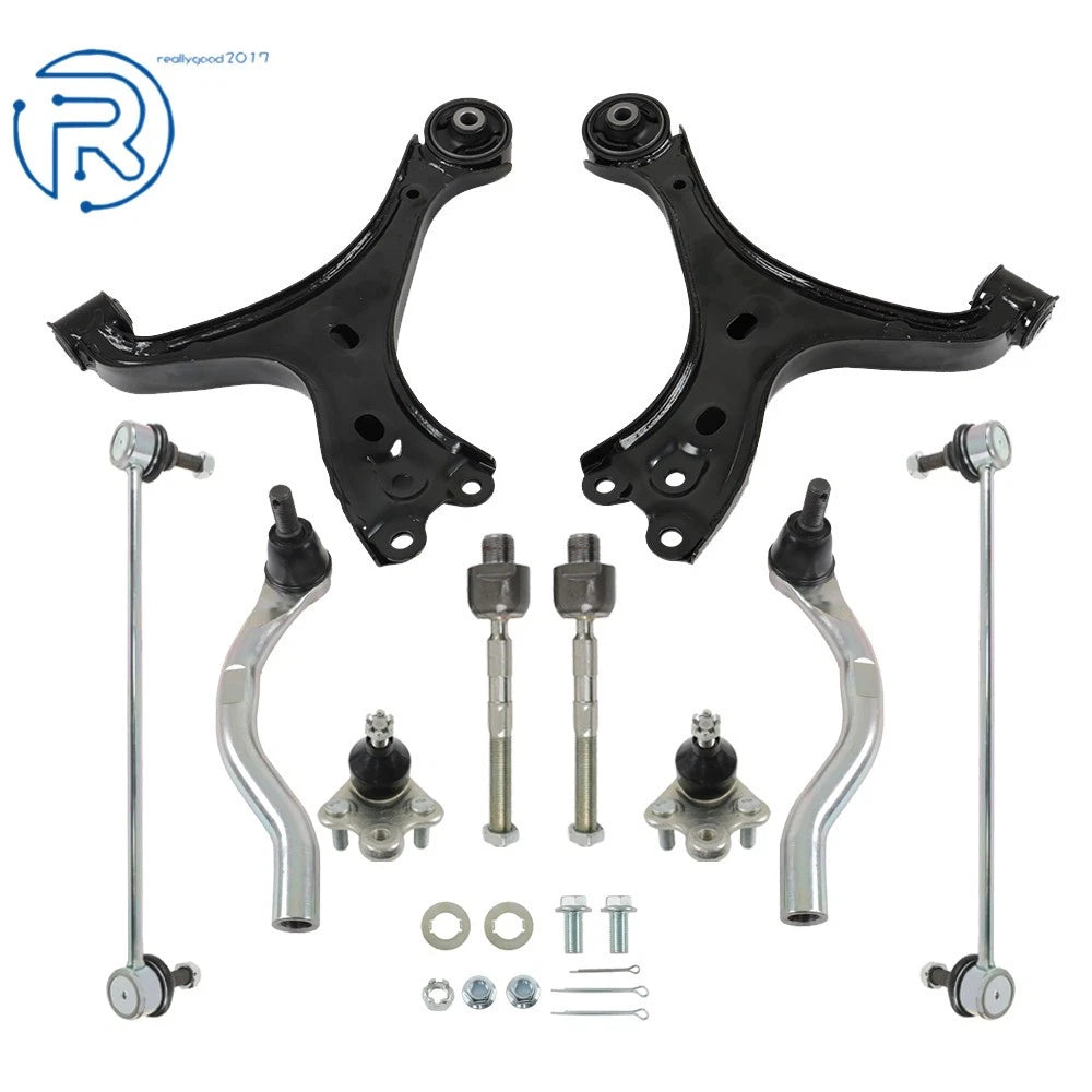 8X Front Lower Control Arm Ball Joint Sway Bar Tie Rod for Honda Civic (2006–2011)