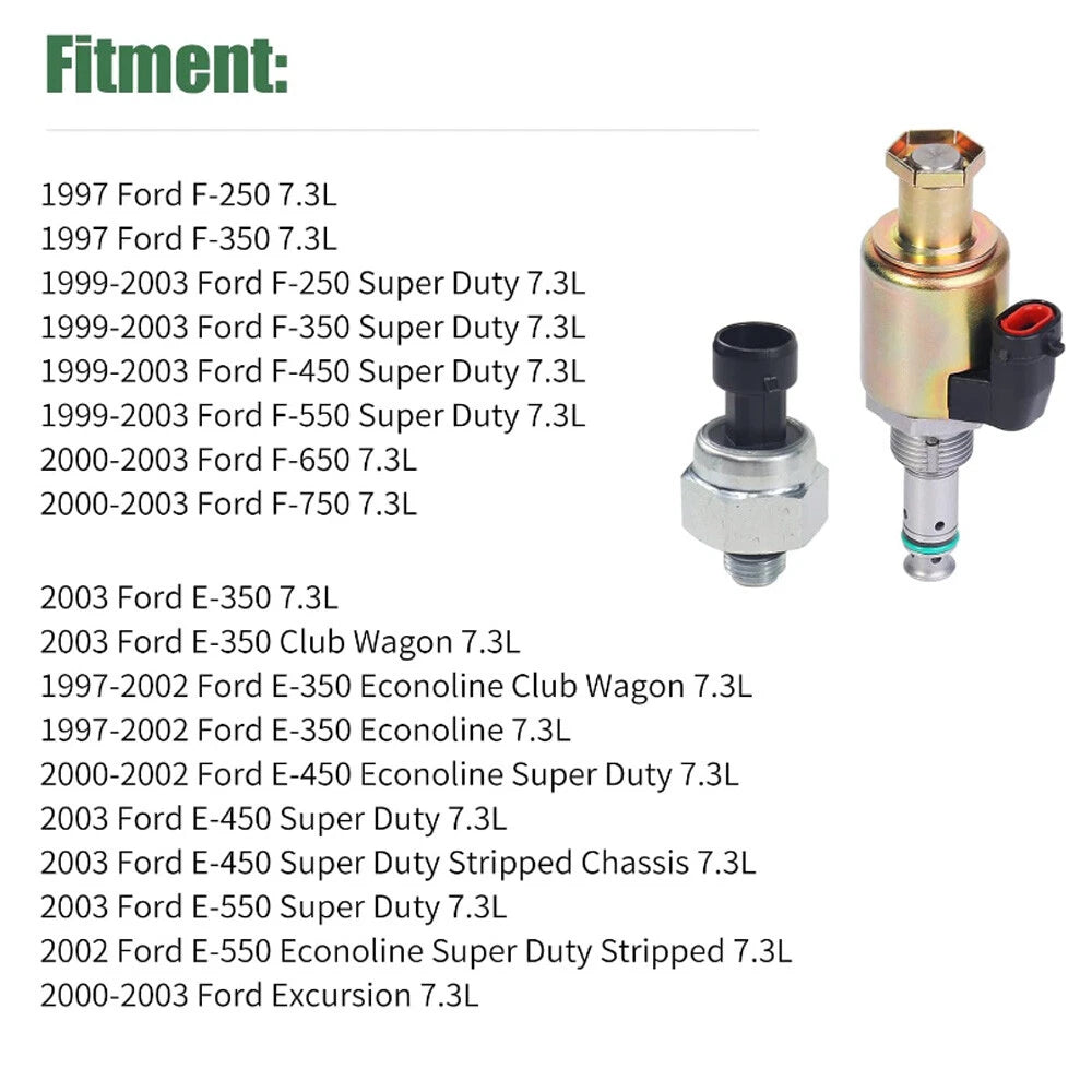 Fuel Injection Pressure Regulator Valve & Sensor IPR ICP for Ford (1995–2003)