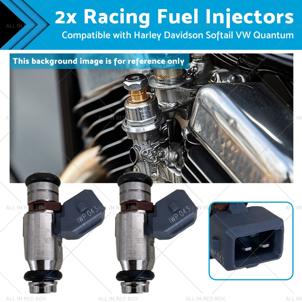 2X Racing Fuel Injectors for Harley Dyna Softail (2010–2016) 1022-0113
