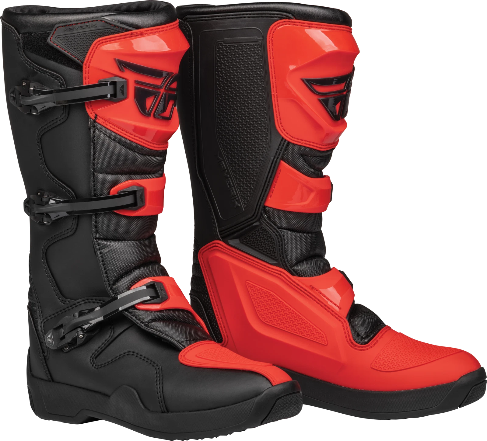 Fly Racing Maverik LT Offroad Boots US 12 Red/Black (2015–2023)