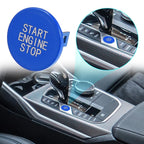 ABS Blue Ignition Push Start Stop Button Cover Trim for BMW 