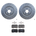 Hella Front Rotors & TRW Pro Low-Met Disc Brake Pads Kit for Mercedes W203 (2001–2007)
