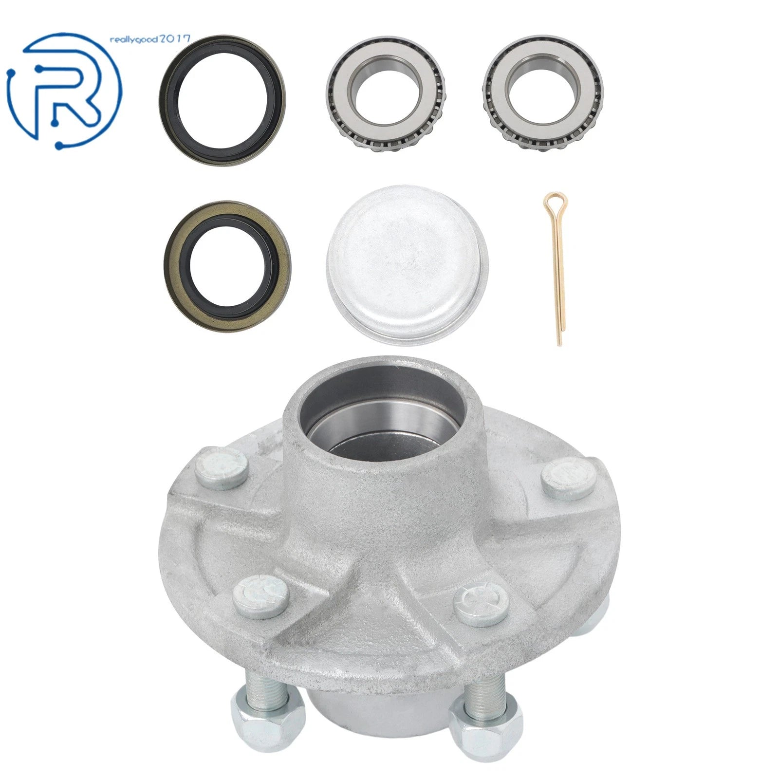 Idler Hub Kit with 1 Inch Bearings for Boat Trailer (2000)