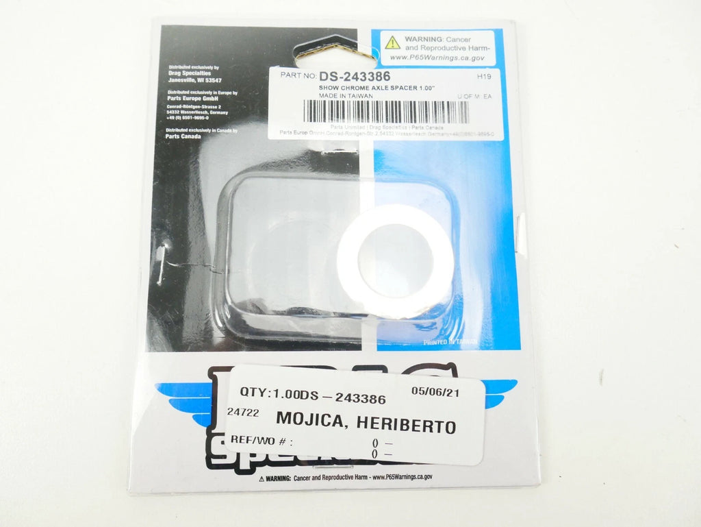 Chrome Outer Axle Spacer for Harley Davidson (Fits DS-243386)