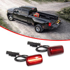 2X Red Lens Full LED Rear Fender Marker Lights for Chevy GMC 2500/3500HD (2015–2023)