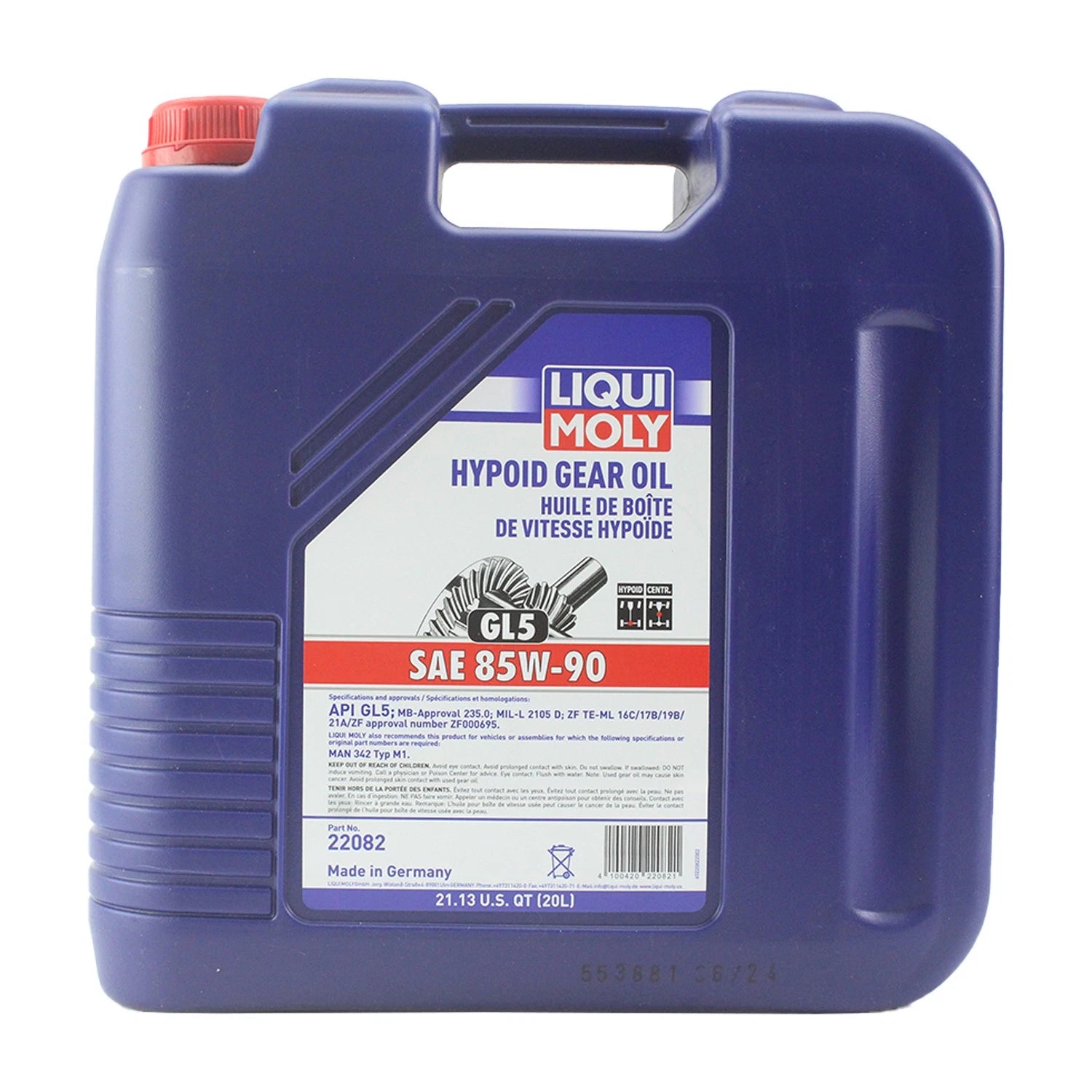 Hypoid Gear Oil (GL5) SAE 85W-90 for Liqui Moly (22082) (20 L)
