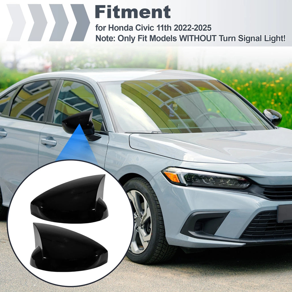 2X Ox Horn Wing Mirror Cover for Honda Civic (2022–2025)