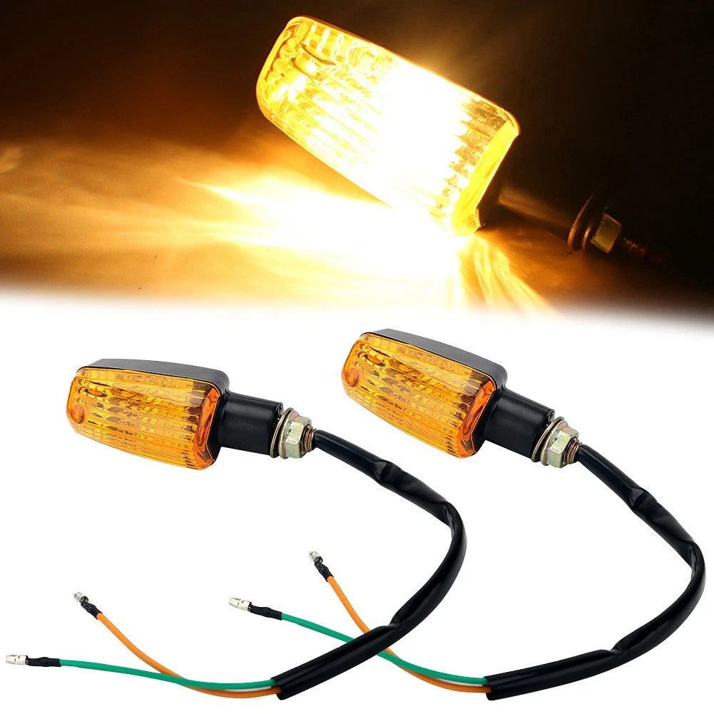 2X Motorcycle Turn Signal Lights for Scooters (Waterproof, Bright)