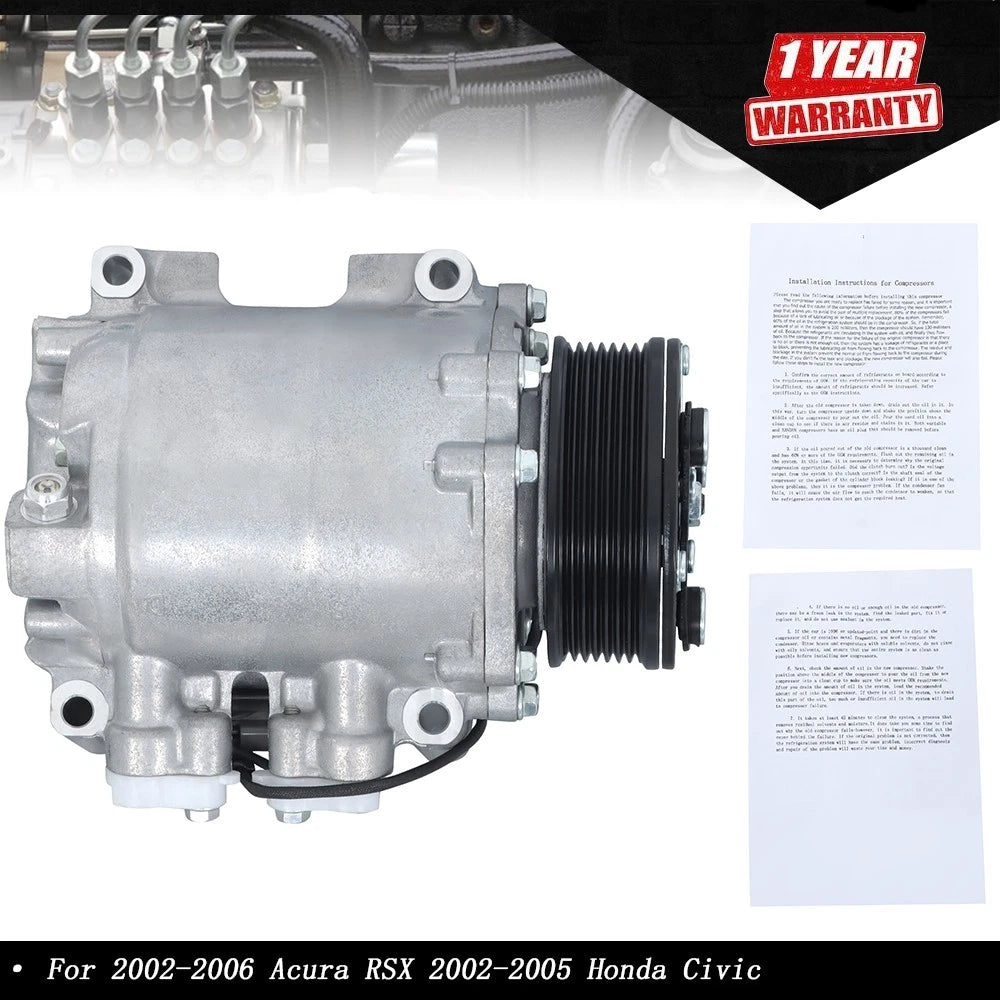 A/C Compressor for Acura RSX (2002â2006) & Honda Civic (2002â2005)