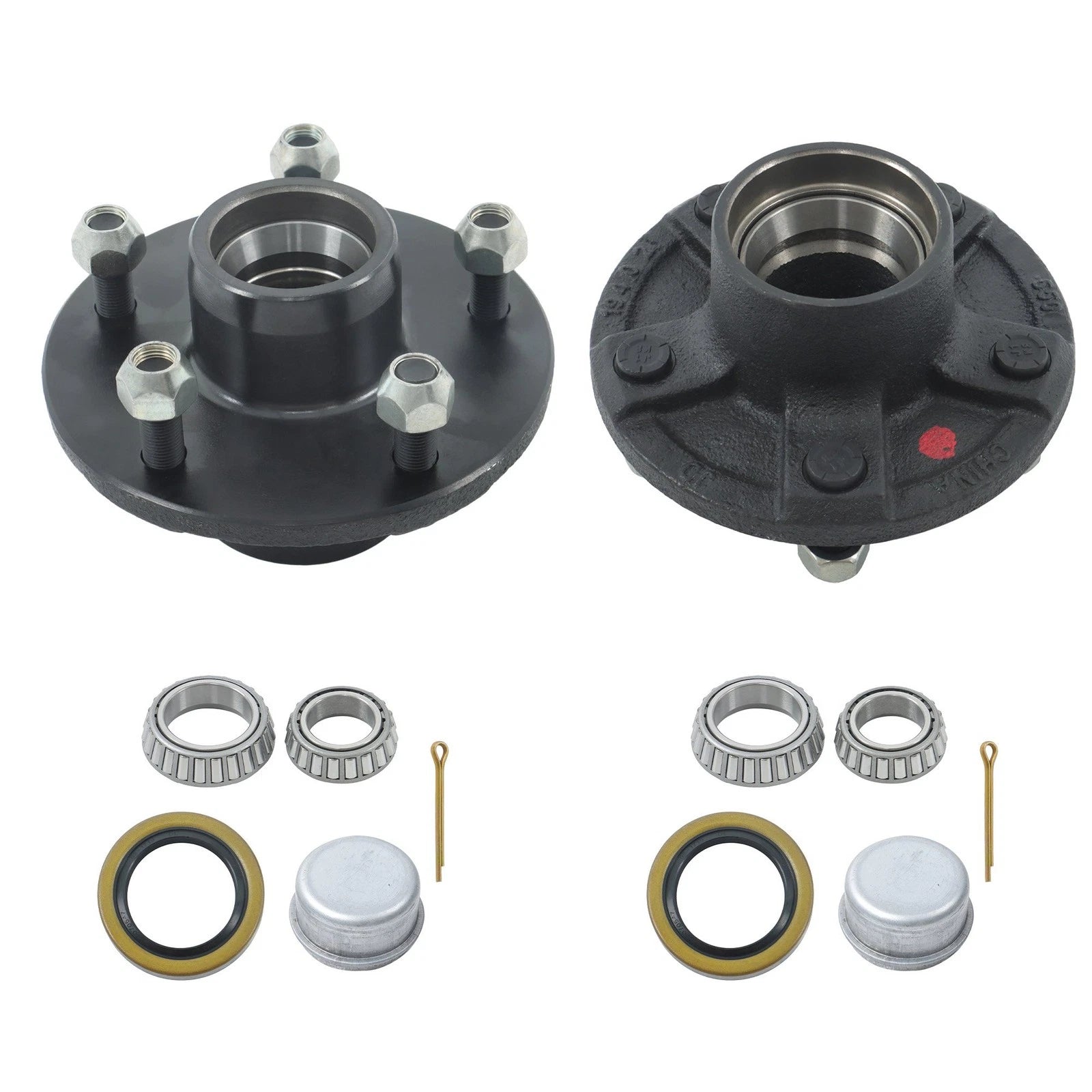 2 Sets Trailer Hub Kits for 3 Axle Trailers