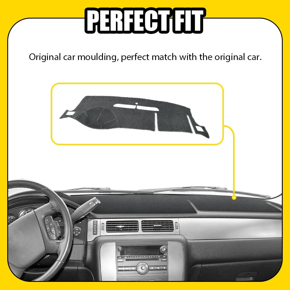Dash Cover Mat for Chevy Silverado/Suburban/Tahoe (2007–2013)