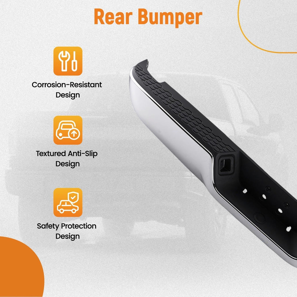 Chrome Rear Bumper for Ram 2500 3500 (2013–2018) 68207297AA-PFM