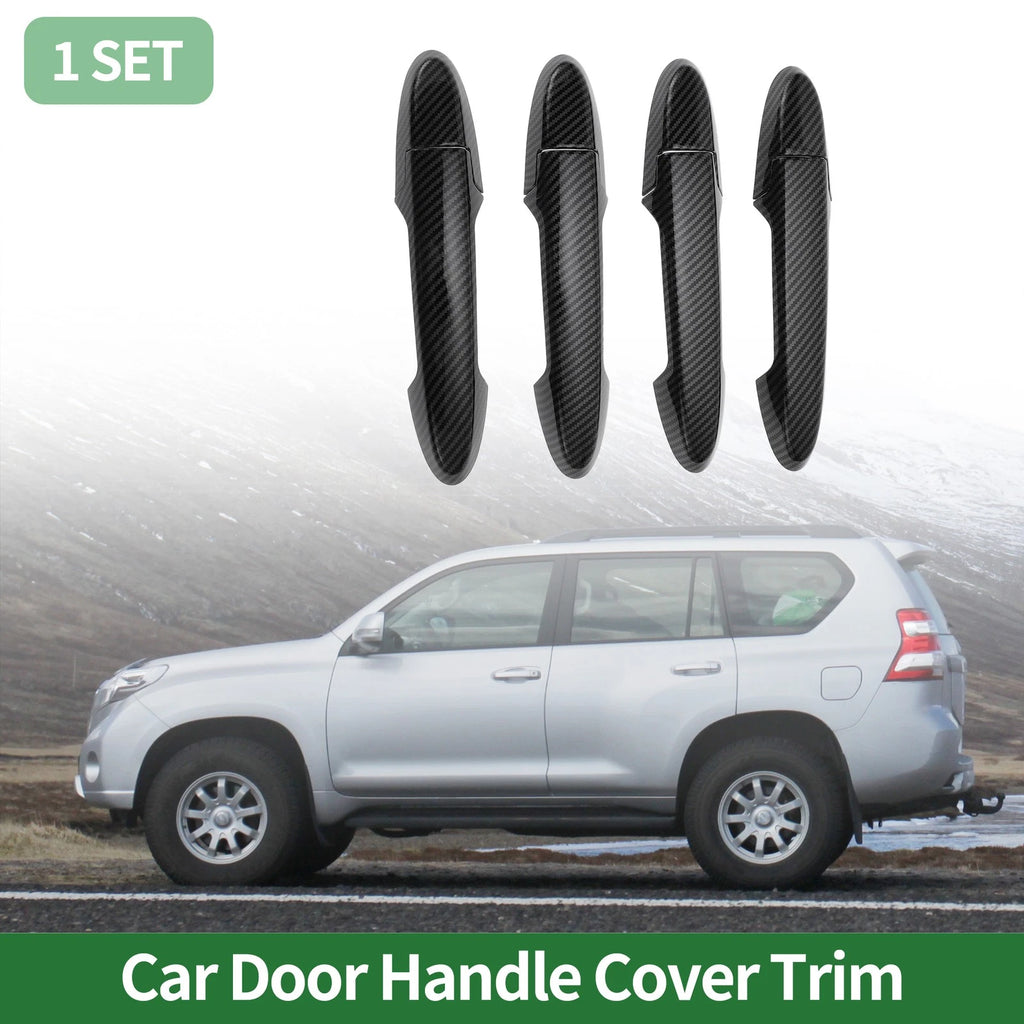 Car Door Handle Cover Trim for Honda Fit Jazz GK5 GP5 (2014–2018) Carbon Fiber Black