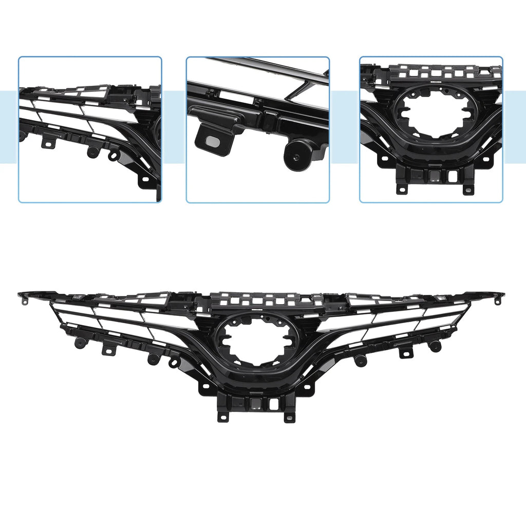Front Hood Bumper Grille for Toyota Camry LE (2018–2020) Black