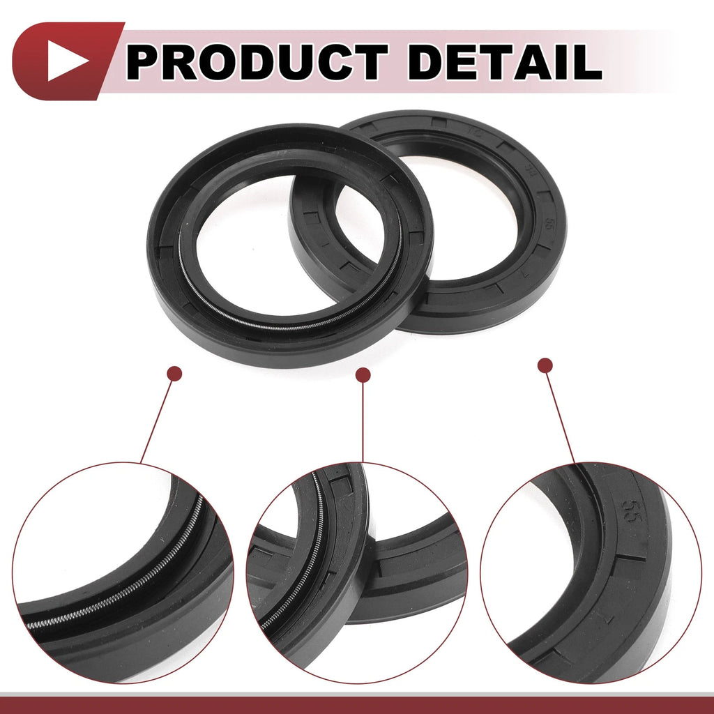 Set of 5 Rotary Shaft Oil Seals 38x55x7mm Nitrile Rubber 672668828793