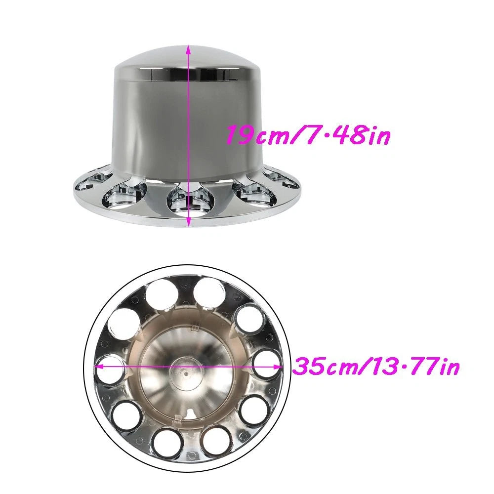Set of 4 Chrome Wheel Hubcaps for Semi Truck