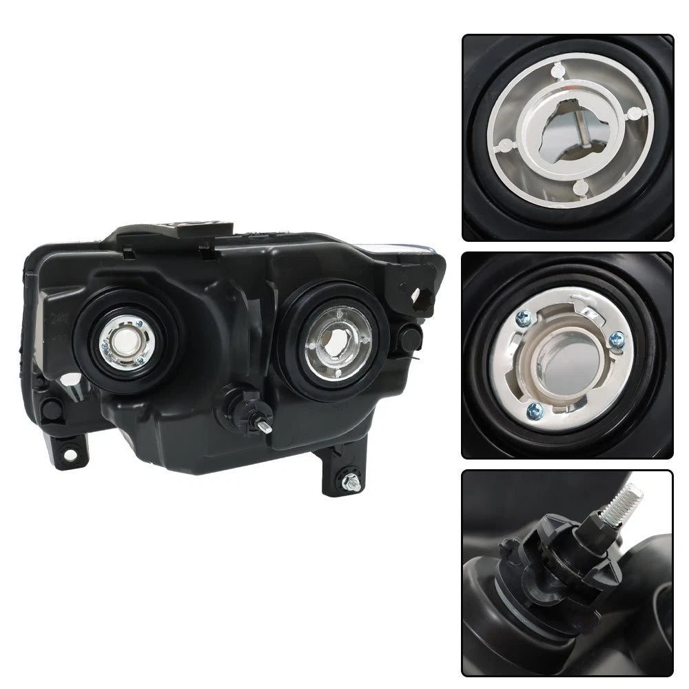 Set of 2 Chrome Headlight Assemblies for Jeep Grand Cherokee (2011-2013)