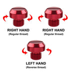 3X M10x1.25 Motorcycle Mirror Hole Blanking Plugs Red