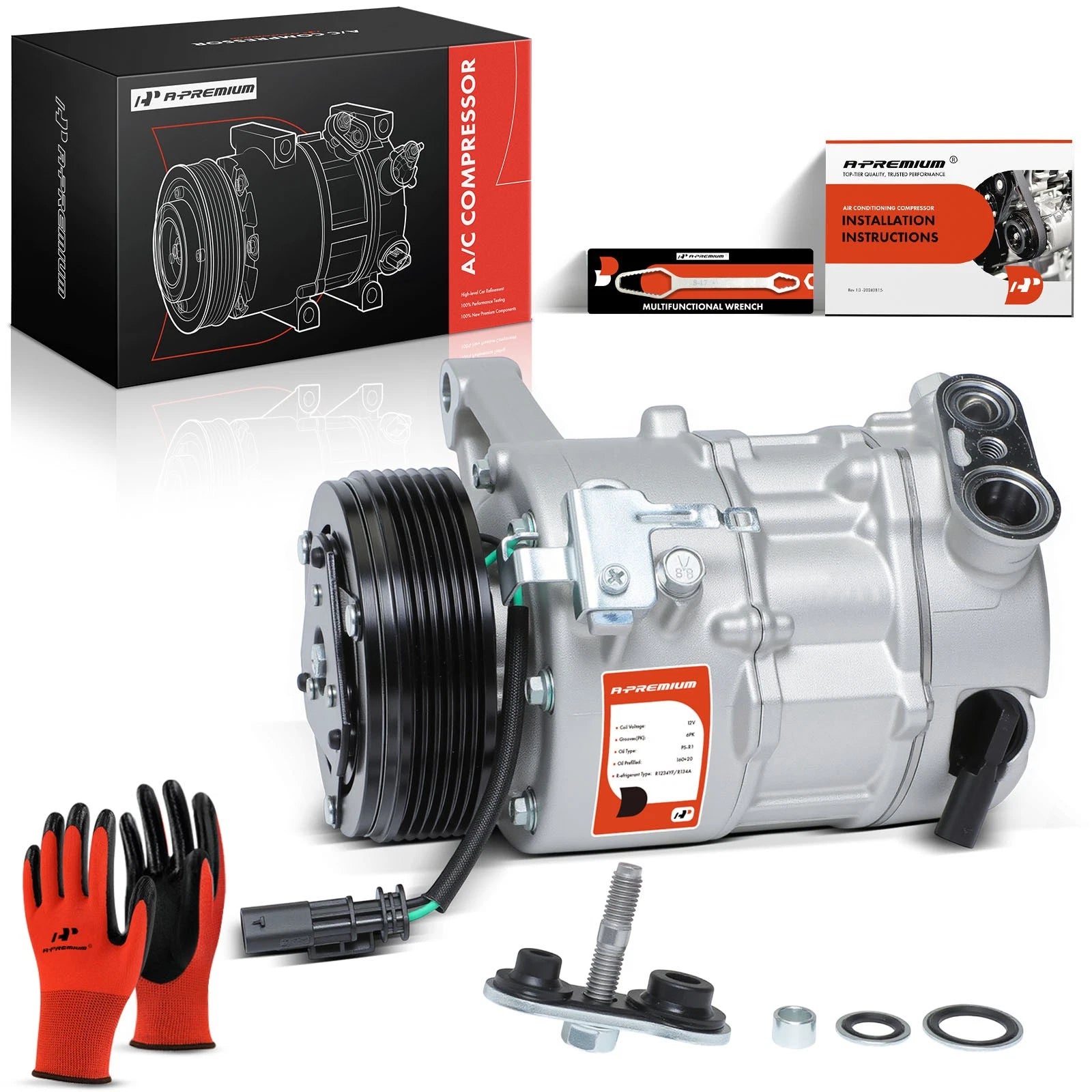 A/C Compressor with Clutch for Chevy Traverse (2013–2023)