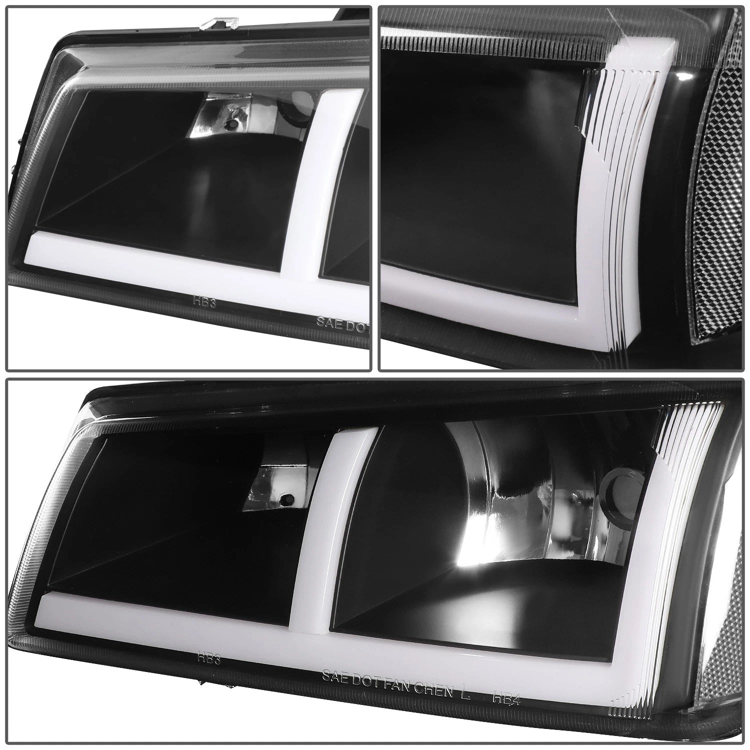 LED DRL Headlights Bumper Lamps for Silverado 1500-3500 (2003–2007)