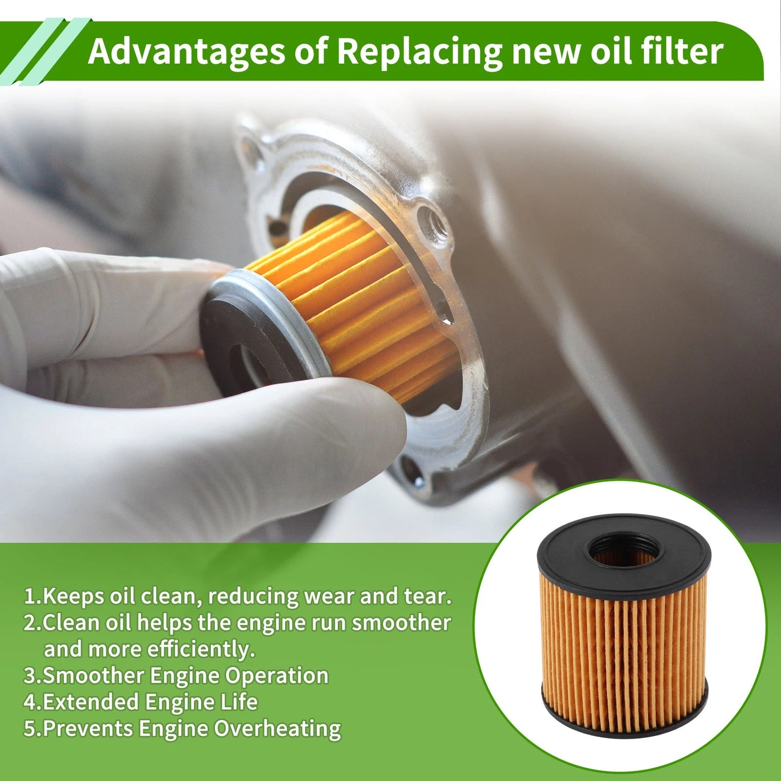 Engine Oil Filter No.263502J000 for Hyundai Sonata Hybrid (2011–2019)