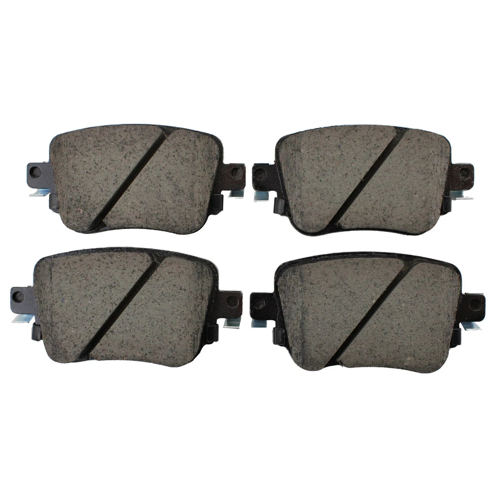 Set of 4 Rear Akebono Euro Ceramic Brake Pads for Audi Q3 Quattro, VW Golf, Passat