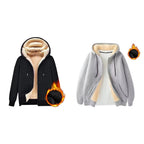 Fleece Hoodie for Men - Casual Thickened Zipper Sweatshirt