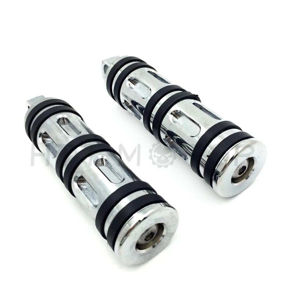 Chrome Foot Rest Pegs for Harley (32mm Male Mount)