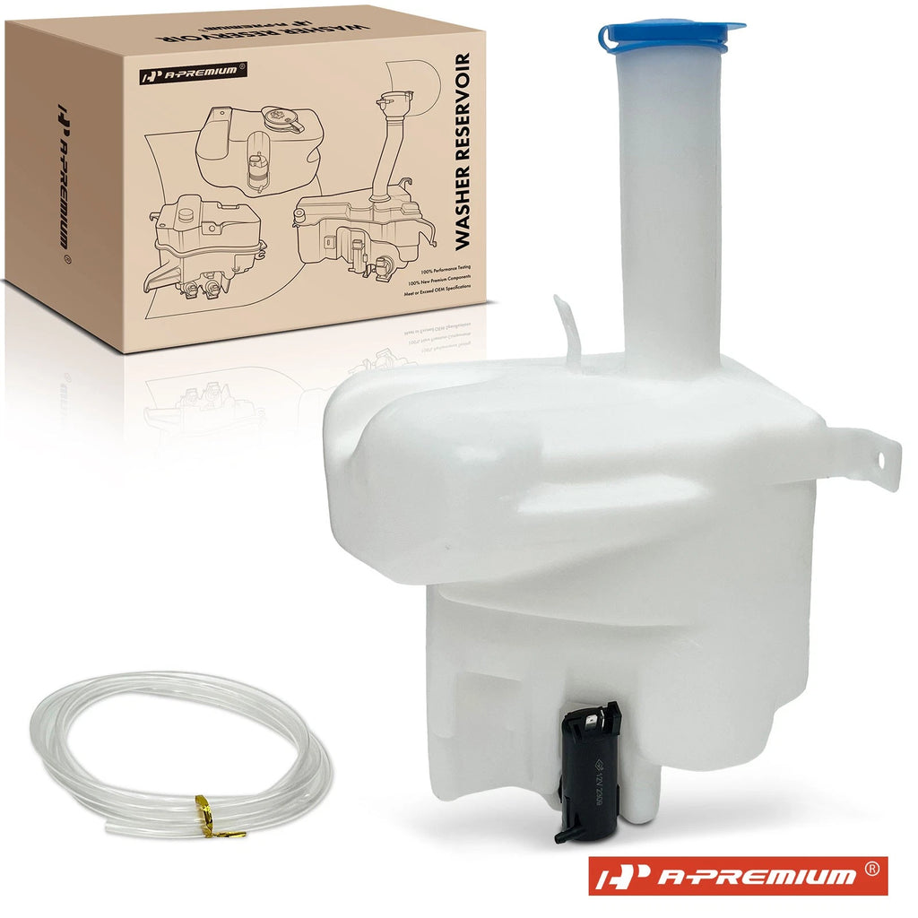 Windshield Washer Reservoir Tank with Cap & Pump for Mitsubishi Mirage (2014–2021)