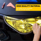 12" x 72" Gloss Golden Yellow Tint Vinyl Film for Headlights and Taillights