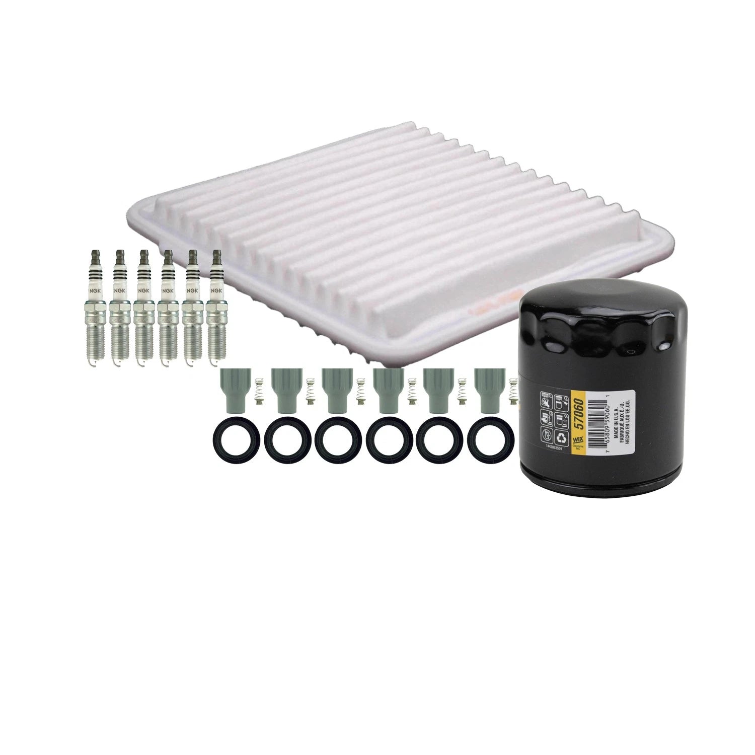 Tune Up Kit with NGK 6 Spark Plugs & Coil Boots for Equinox Malibu G6 XL-7 (2005–2010)