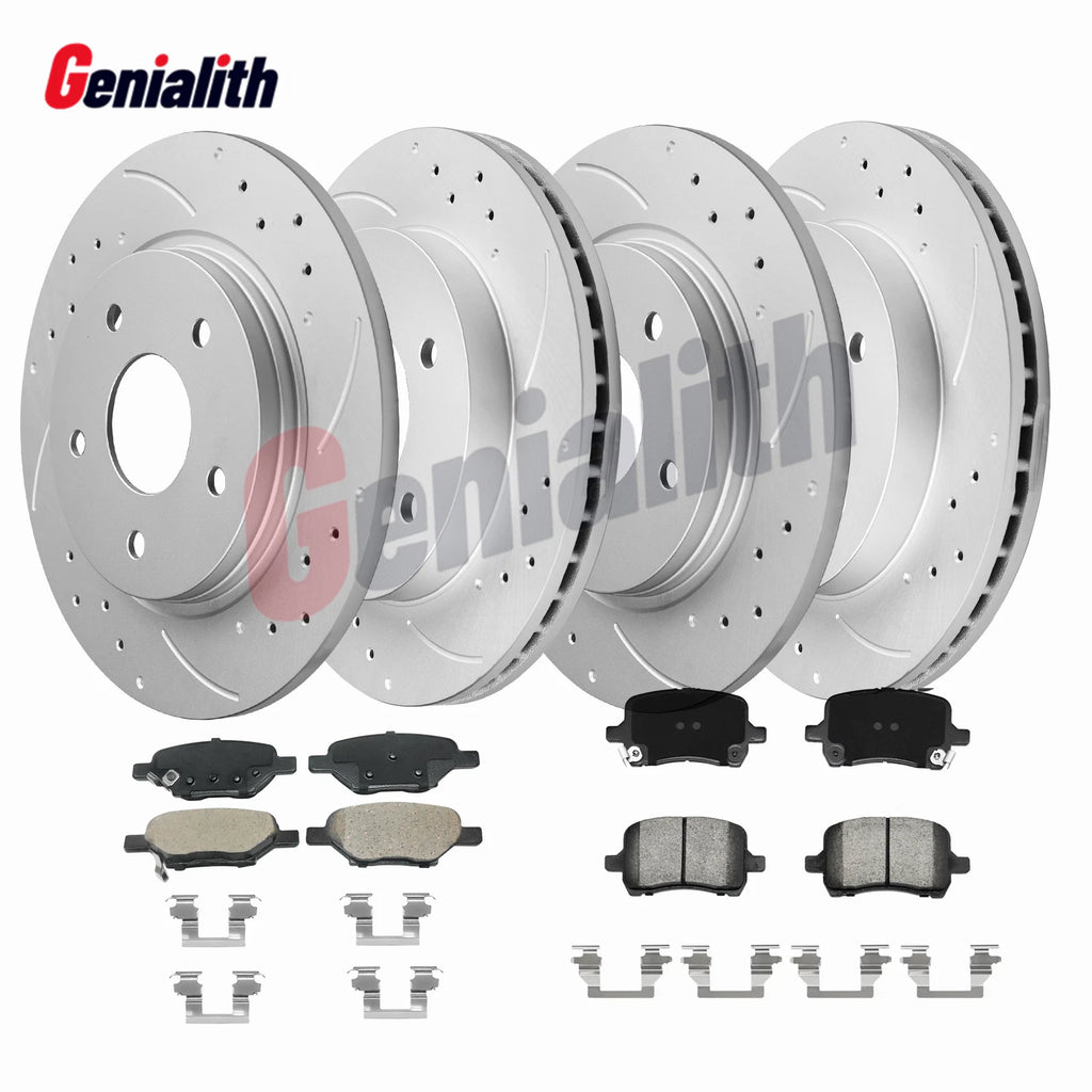 Set of 4 Brake Rotors + Ceramic Pads for Chevy Malibu HHR Cobalt Pontiac G6 (2004–2010)