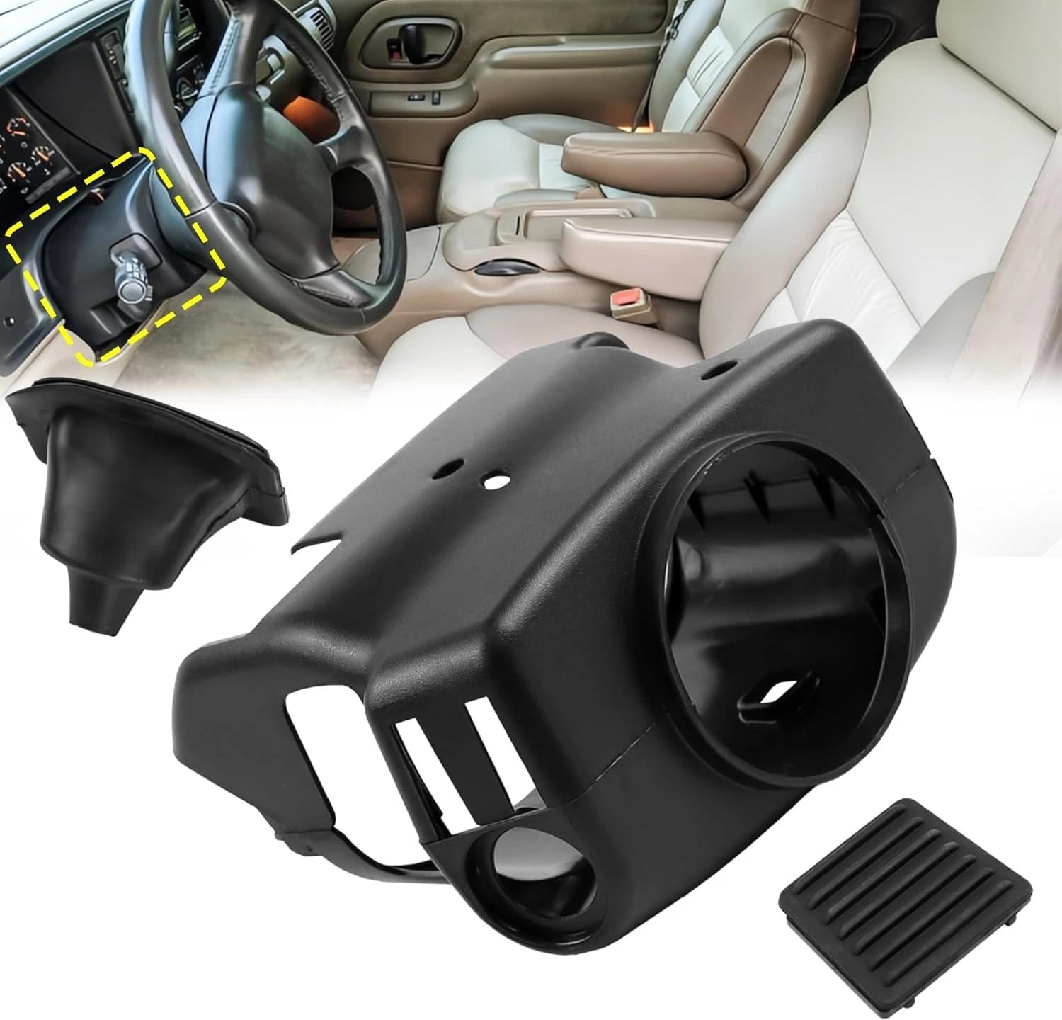 Steering Column Cover Shrouds + Shifter Boot for Tahoe Yukon (1995–2000) 26036498