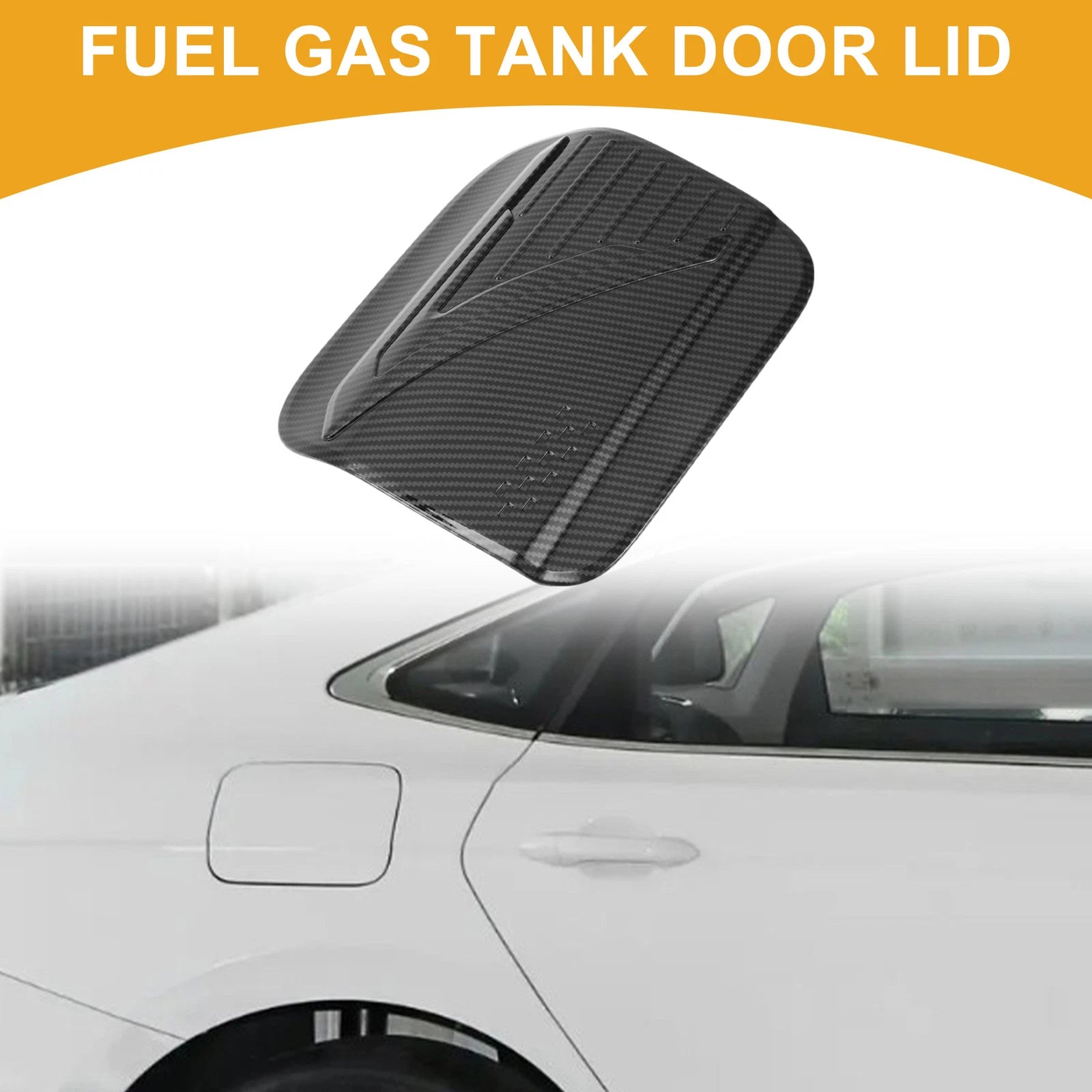Fuel Tank Door Cap for Toyota Camry (2024–2025) Carbon Fiber Black