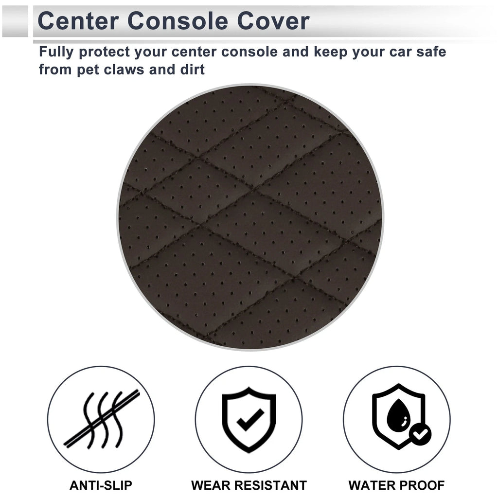 Center Console Cover with Storage Bag for BMW 5 Series (2011–2017) Deep Brown