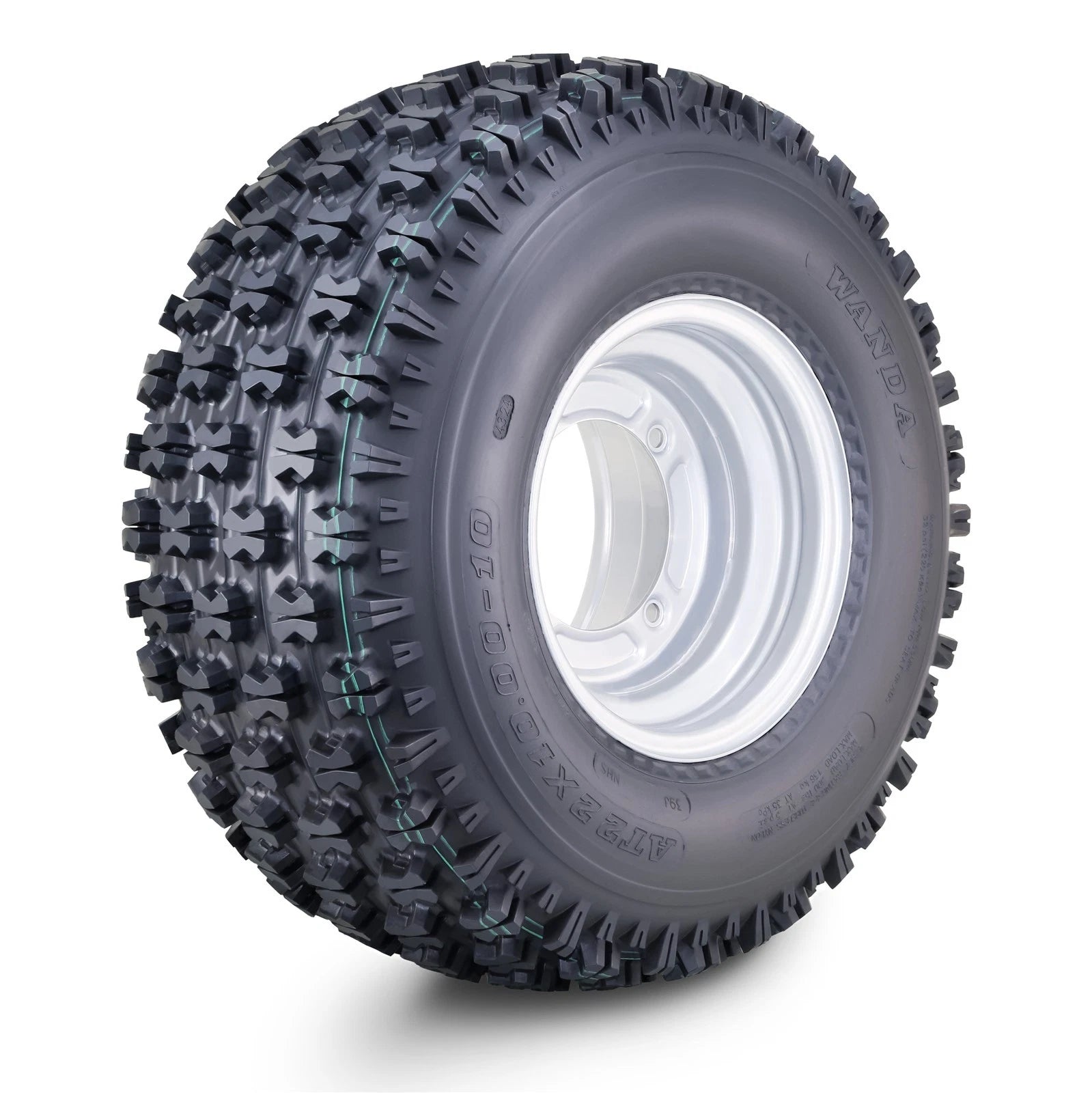 Set of 2 Sport ATV Tire Wheel Assembly 22X10-10 for WANDA (10089)