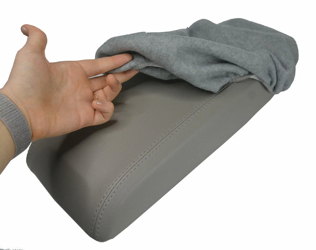 Fleece Console Lid Armrest Cover for Mazda CX7 (2007–2012) Gray