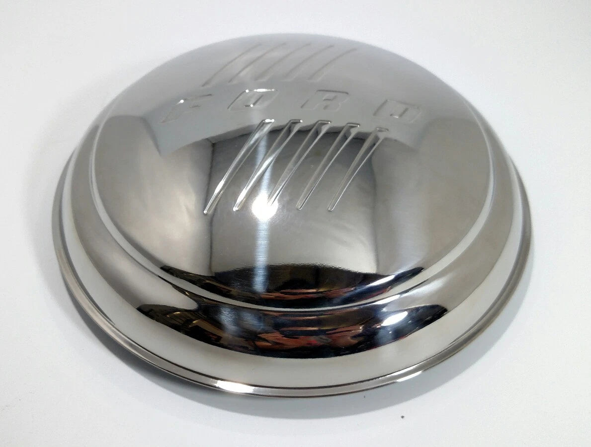 Stainless Hubcaps with Ford Logo Script for 1946 Ford Passenger Car (Set of 5)