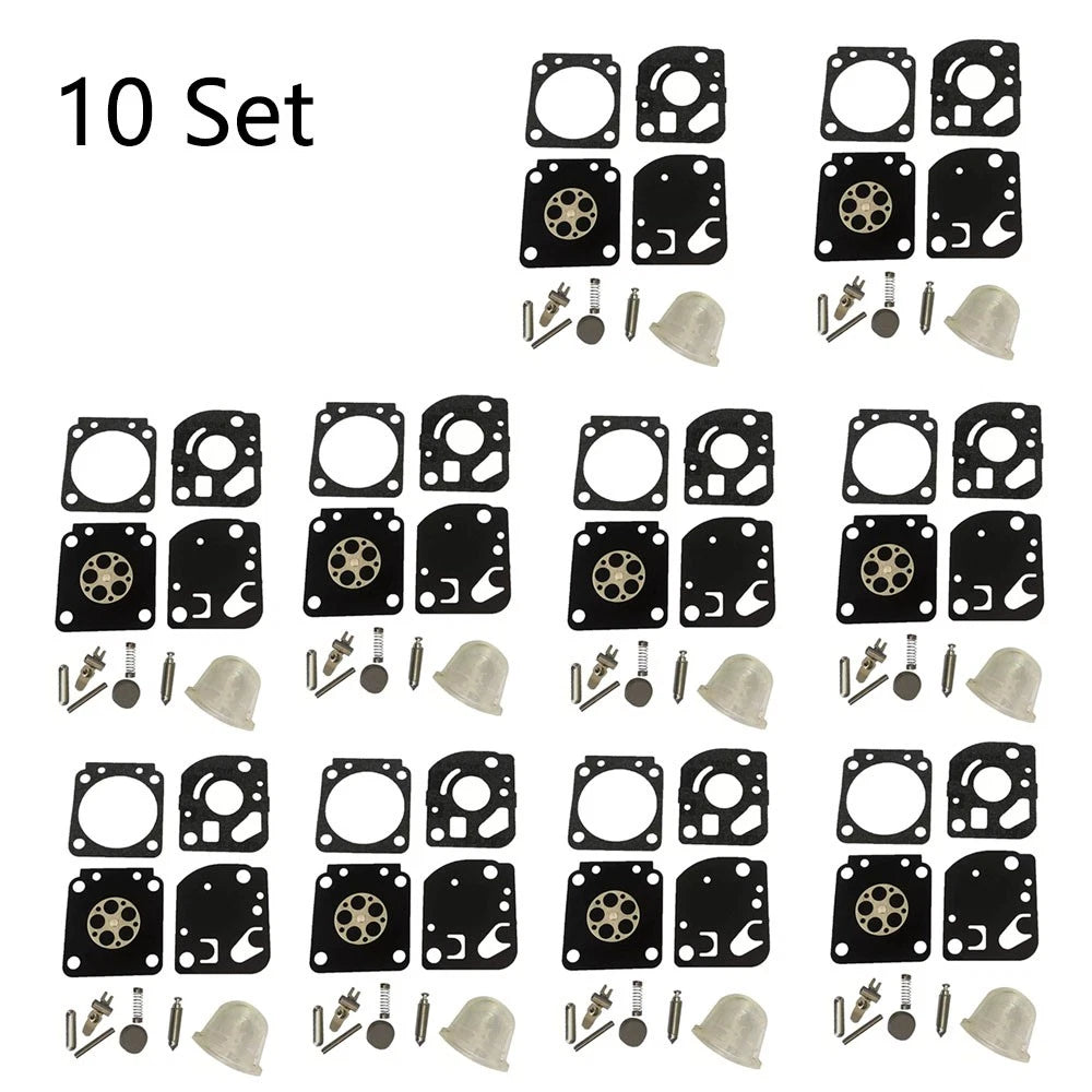 Set of 10 Carburetor Rebuild Kits for Zama C1U-W18 C1U-W18A C1U-W24