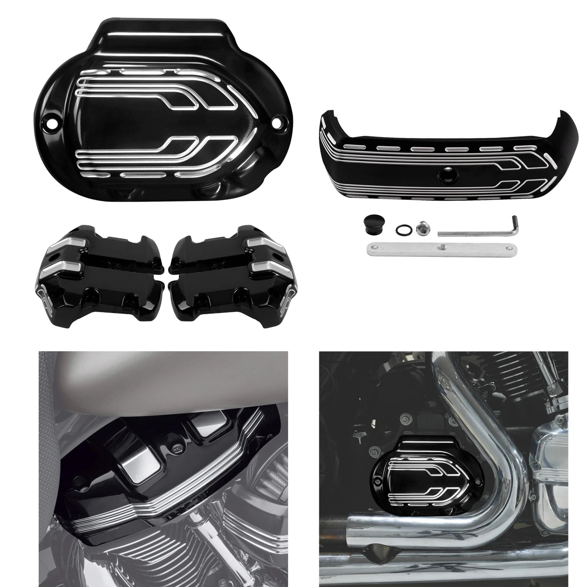Rocker Box Transmission Side Cleaner Cover for Harley Electra Glide (2017–2020)