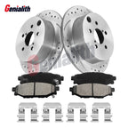 10.8" Rear Disc Rotors Brake Pads Kit for Subaru Forester Impreza (2015–2018)