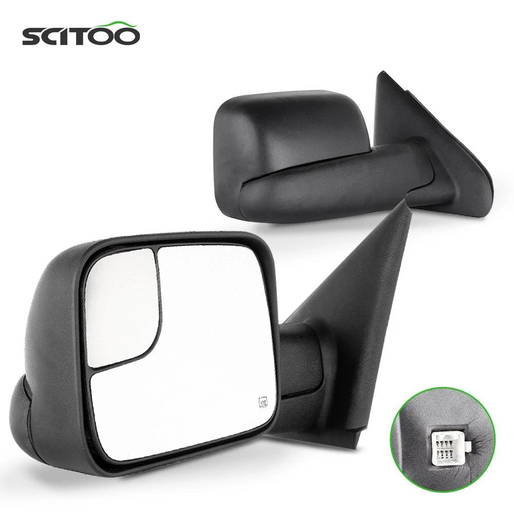 Pair Power Heated Tow Mirrors for Dodge Ram 1500 (2002–2008) & Ram 2500/3500 (2003–2009)