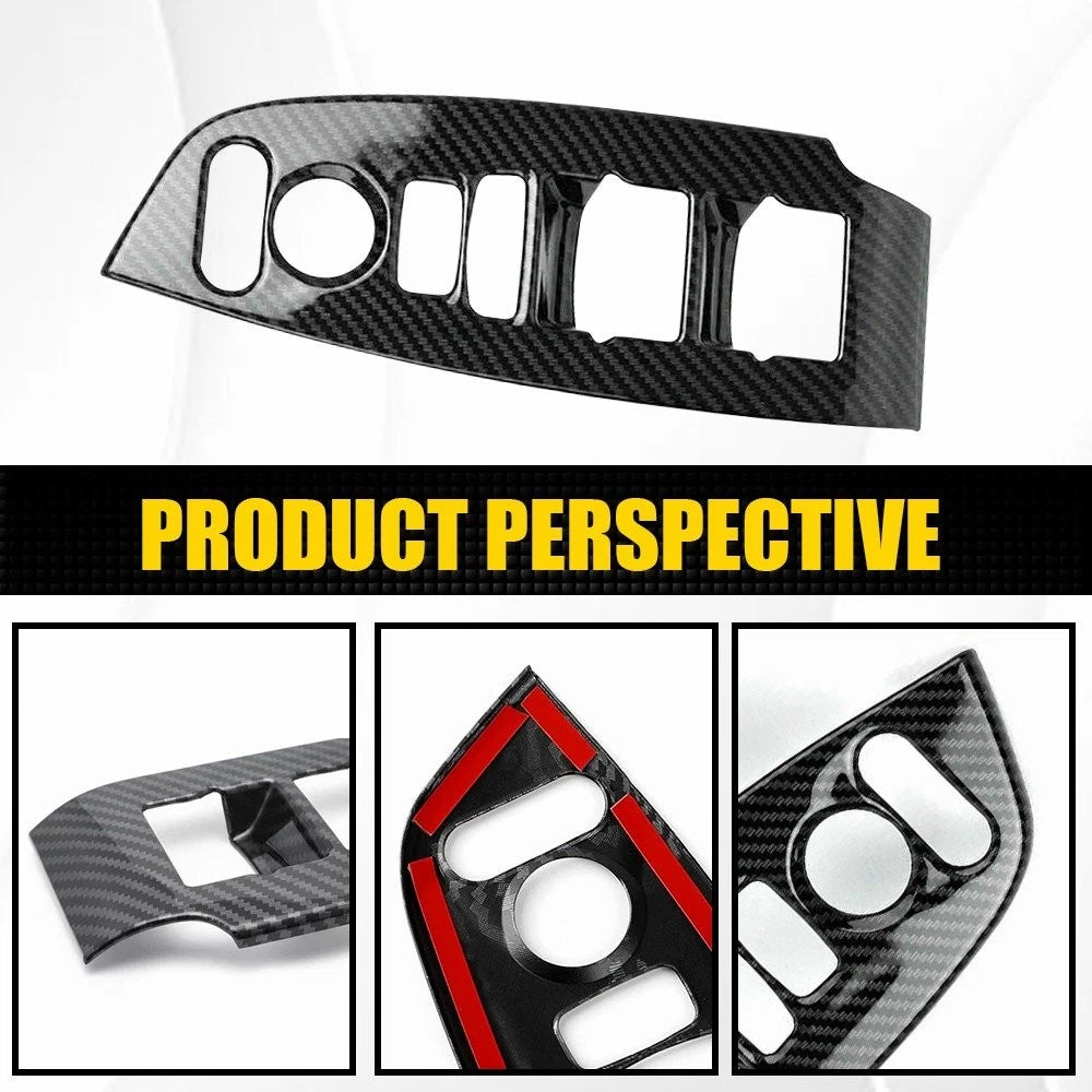 Carbon Fiber Look Inner Window Switch Panel Cover for Honda Accord (2018–2022)