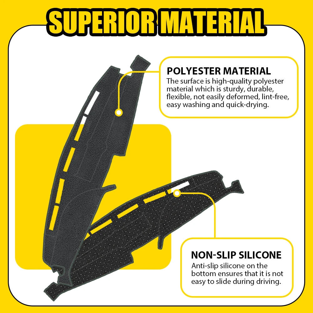 Dashboard Cover for Ford F150 (2015–2018) Black Dash Mat