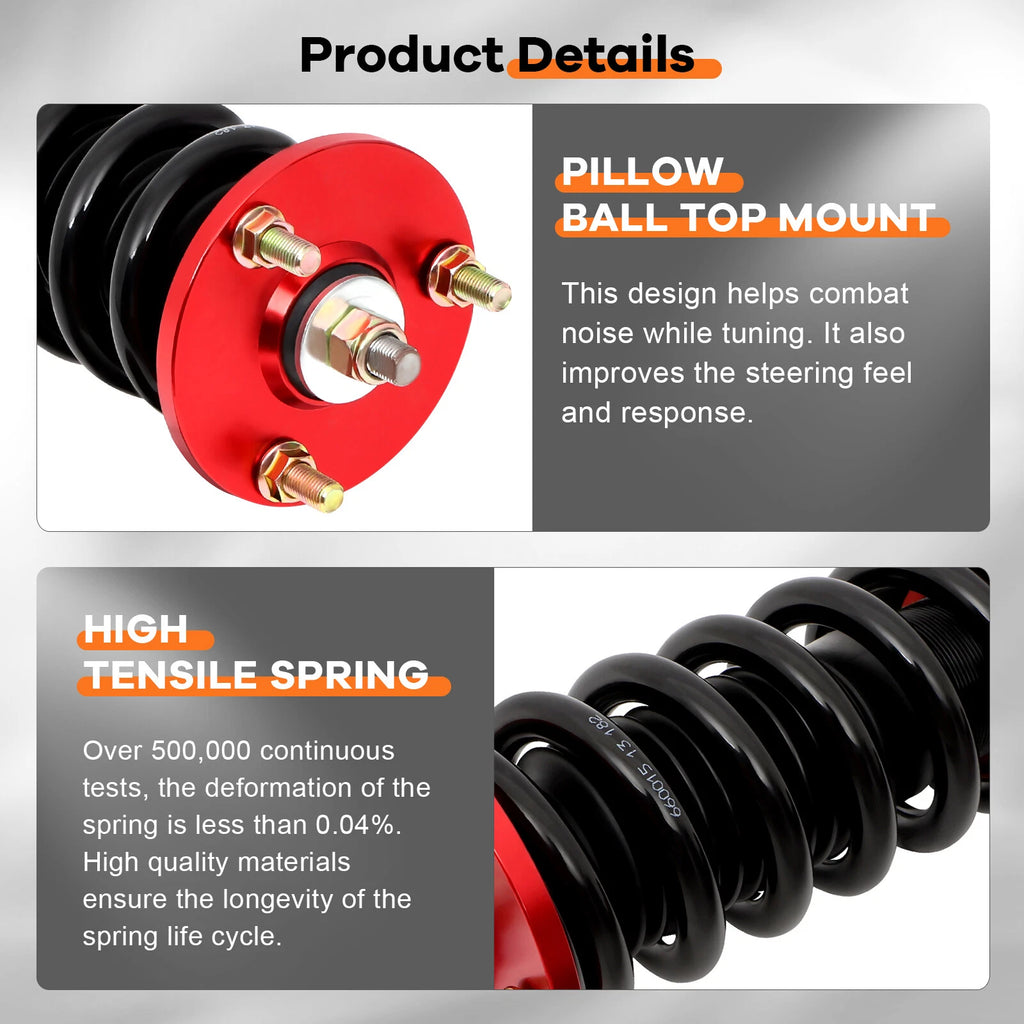Coilovers for Honda Accord (1990–1997) Adjustable Height Shocks Set