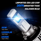 2X LED Headlight Bulbs for NOVSIGHT (6500K, 12000LM, 55W, 9V-32V)