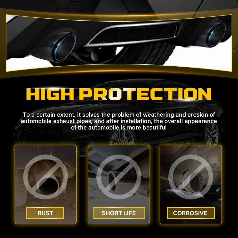 2.5" In 3.5" Out Exhaust Pipe Tips for Universal Fit (Clamp-on)