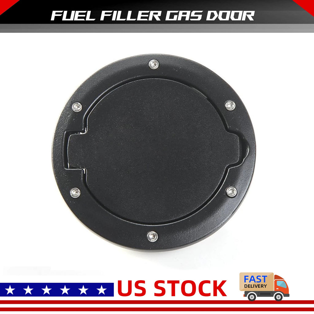 Fuel Filler Door Cap for Jeep Wrangler JK (2008–2017) - Black Lock Gas Cover