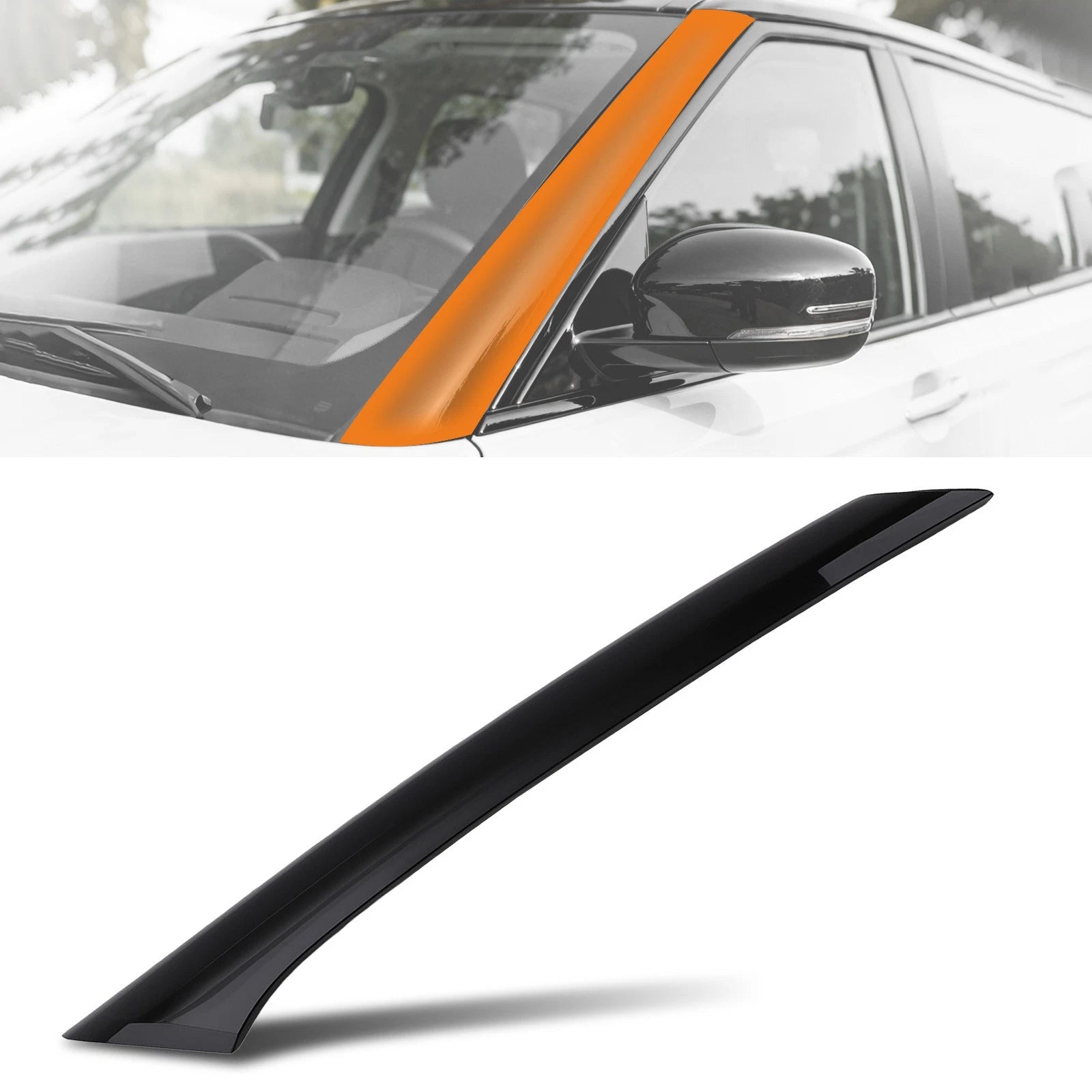 Windshield A-Pillar Molding LH Black Painted for Ford Flex (2009–2019)