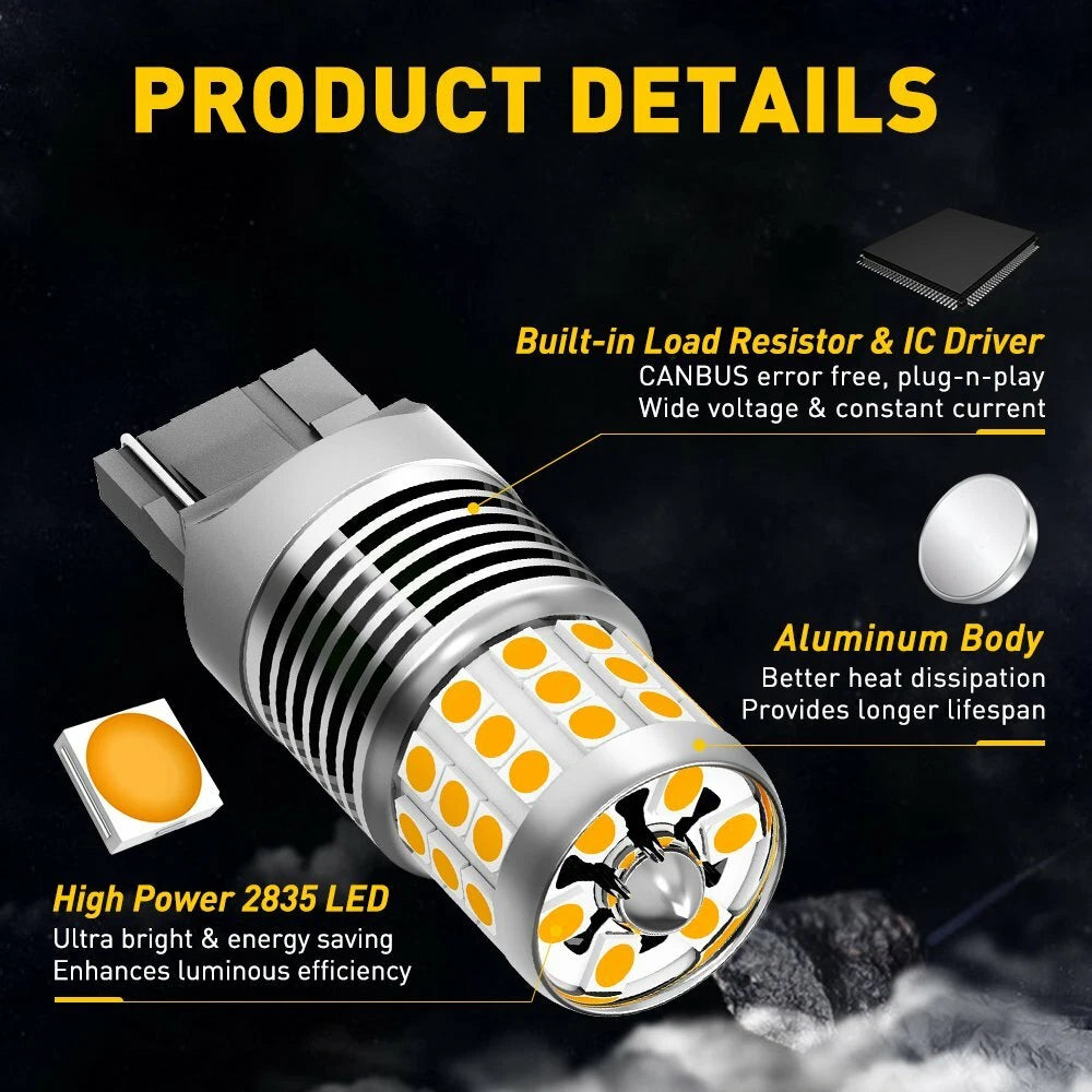 Set of 4 LED Rear Turn Signal Light Bulbs for Make Model (YYYY–YYYY)